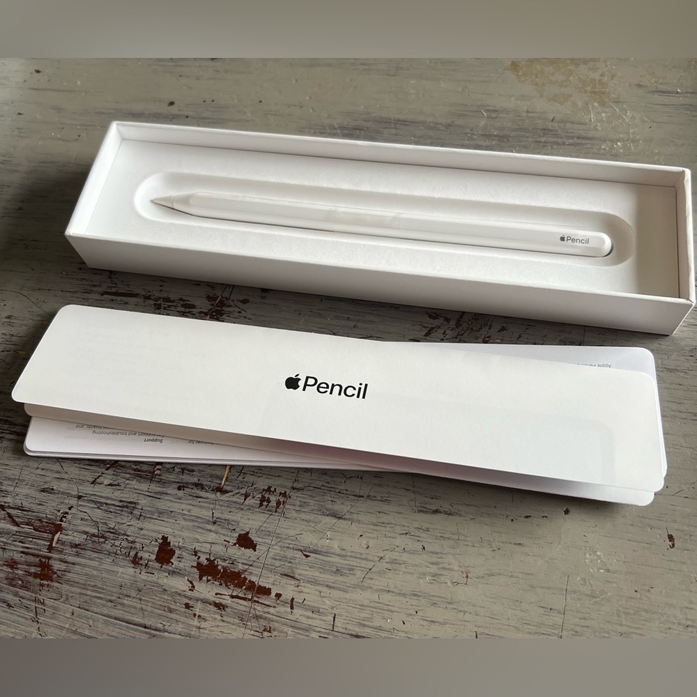 2nd generation Apple Pencil with wireless charging and magnetic qualities.